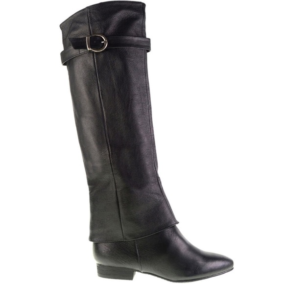 Chinese laundry knee-high riding black leather boots size 6.5 NWOT set in stone - Picture 1 of 5